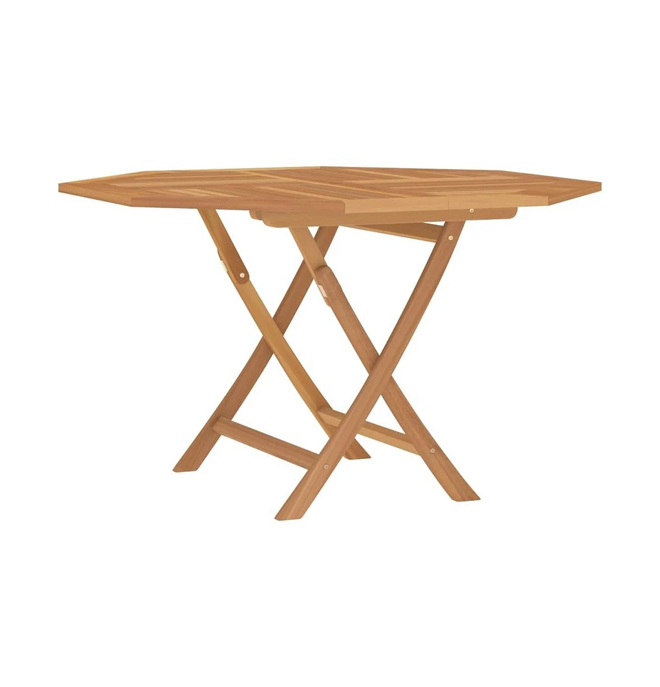 vidaXL Folding Patio Table 43.3"x43.3"x29.5" Solid Wood Teak