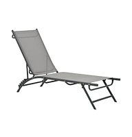 vidaXL Sun Loungers 2 pcs Textilene and Steel