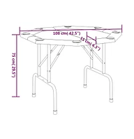 vidaXL 8-Player Folding Poker Table 42.5"x42.5"x29.5