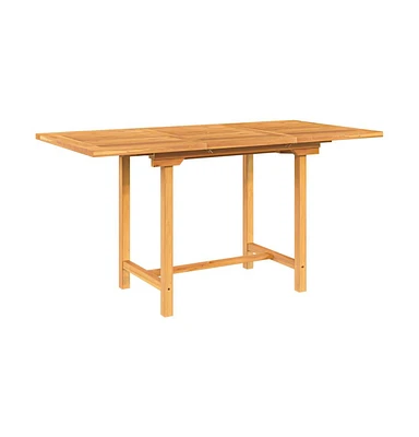 Extending Patio Table 43.3"-63"x31.5"x29.5" Solid Wood Teak