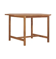 vidaXL Patio Table 47.2"x47.2"x29.5" Solid Teak Wood