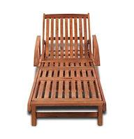 vidaXL Sun Lounger Solid Acacia Wood