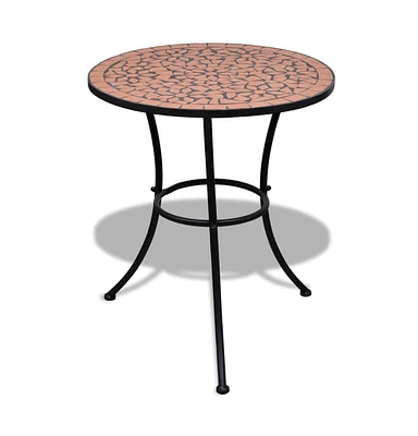 vidaXL Bistro Table Terracotta 23.6" Mosaic