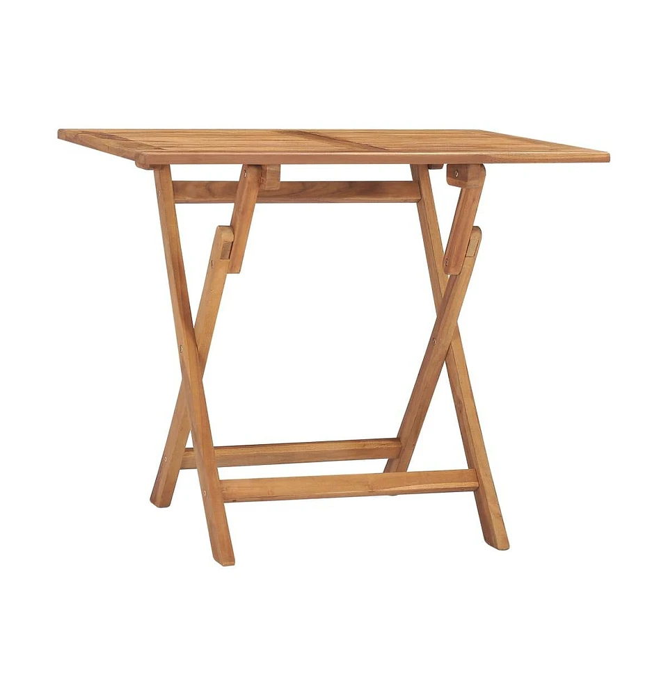 vidaXL Folding Patio Dining Table 35.4"x23.6"x29.5" Solid Teak Wood