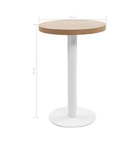 vidaXL Bistro Table Light Brown 19.7" Mdf