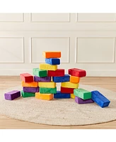 ECR4Kids SoftZone Stack-a-Brick, Assorted, 24-Piece
