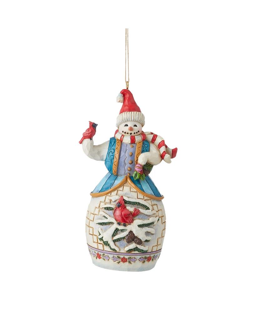 Jim Shore Snowman with Cardinal Ornament