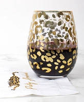 8 Oak Lane Leopard Stemless Wine Glass