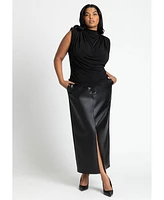 Eloquii Plus Neck Drape Funnel Top