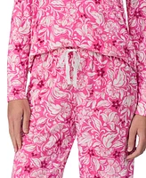 Ellen Tracy Women's Long-Sleeve Floral Pajama Set