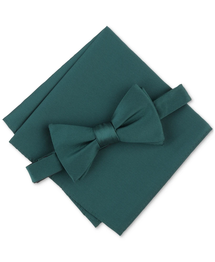 Alfani Men's Textured Bow Tie & Pocket Square Set, Created for Macy's