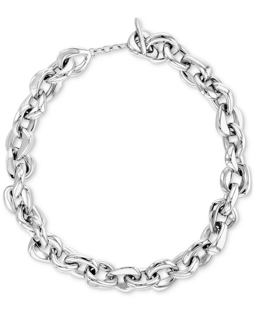 Calvin Klein Stainless Steel Chunky Link 16-1/2" Collar Necklace