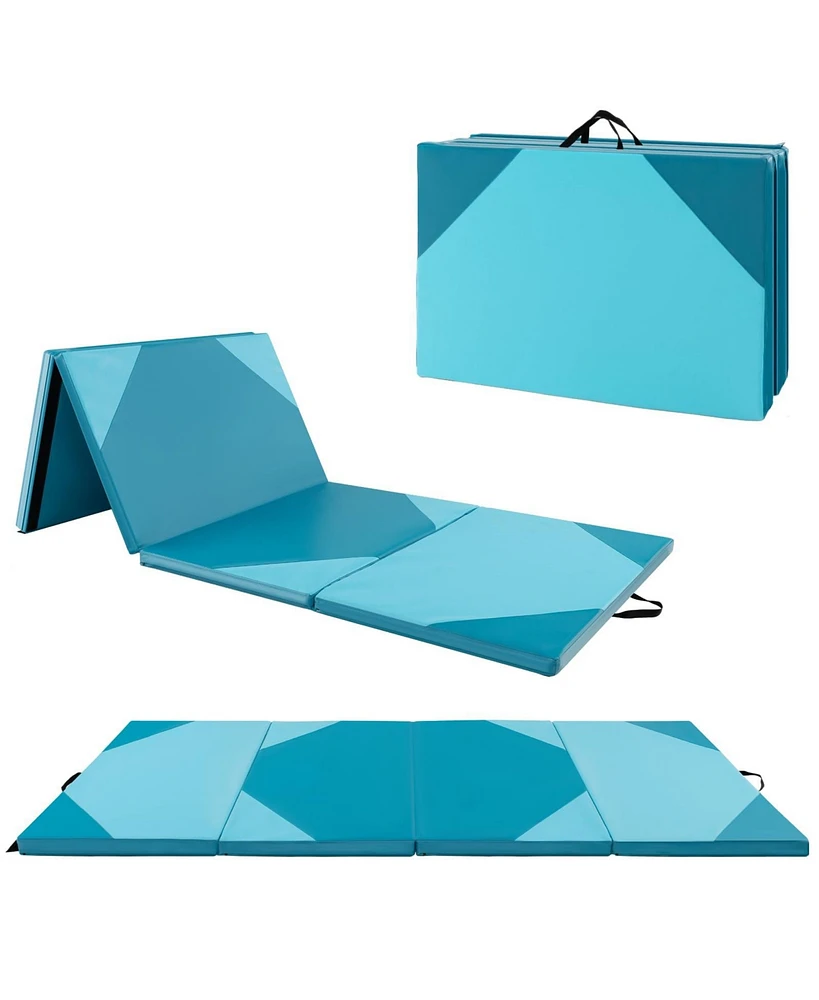 Givimo 10 Feet x 4 2 Inch Folding Exercise Mat with Hook and Loop Fasteners