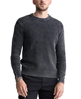 Buffalo David Bitton Men's Washy Cotton Textured Knit Crewneck Sweater