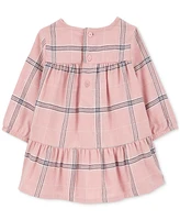 Carter's Baby Girls Plaid Dress & Faux-Sherpa Vest, 2 Piece Set