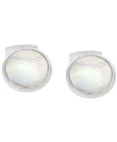 Effy Men's Mother of Pearl Bezel Disc Cufflinks in Sterling Silver