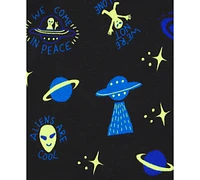 Carter's Little & Big Boys Space Alien 100% Snug-Fit Cotton Pajamas, 4 Piece Set