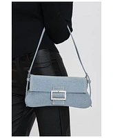 Moda Luxe Fay Denim Baguette Bag