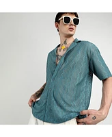 Campus Sutra Men's Splash Check Oversized Shirt