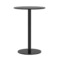 vidaXL Patio Table Round Black 19.7"x28.3" Steel