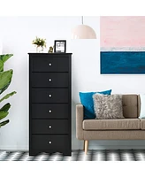 Sugift 6 Drawers Chest Dresser Clothes Storage Bedroom Furniture Cabinet