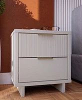 Manhattan Comfort 2-Piece Granville Solid Pine Wood -Drawer Nightstand Set