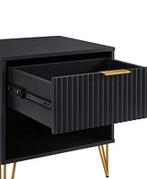 Manhattan Comfort 1- Piece Dumbo Medium-Density Fiberboard 1-Drawer Modern Nightstand
