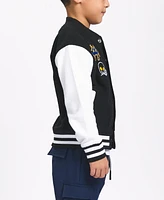 Sovereign Code Little Boys Color Blocked Patched Varsity Jacket