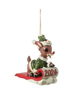 Jim Shore Rudolph on Dated 2024 Sled Ornament