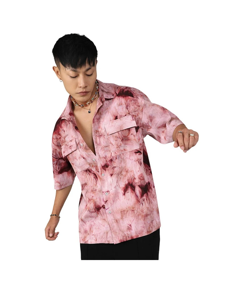 Campus Sutra Men's Oversized Line Strokes Shirt