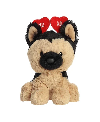 Aurora Small Xoxo German Shepherd Love On The Mind Heartwarming Plush Toy Brown 6"