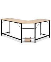 Costway L-Shaped Computer Desk Corner Workstation Study Gaming Table