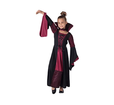 Dress Up America Vampiress Dress & Necklace Costume Set - Toddlers Girls