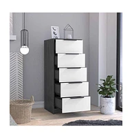 Egeo Dresser 42"H, 5 Drawer, Vertical