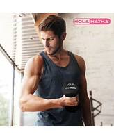 HolaHatha Neoprene Coated Dumbbell Free Hand Weight Set with Storage Rack, Black