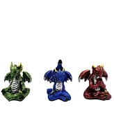 Fc Design 3-pc Set 2.75"H Yoga Dragon Figurine Decoration Home Decor Perfect Gift for House Warming, Holidays and Birthdays