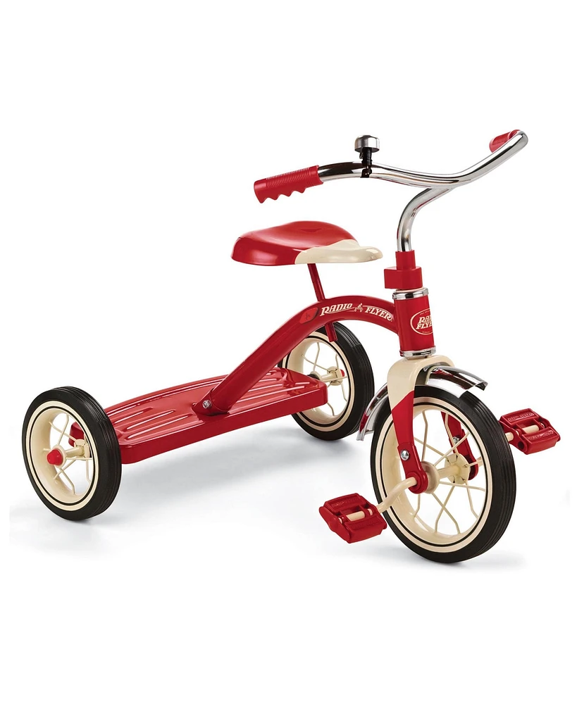 Radio Flyer Classic 10 Inch Toddler Tricycle with Rubber Tires and Steel Frame