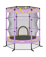 Slickblue Best Kids Trampoline with Safety Enclosure Net Fun and Secure Playtime