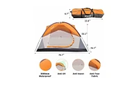 Slickblue 2/6 Person Family Camping Tents – Outdoor Double Layer, Waterproof & Windproof with Top Roof, Rainproof