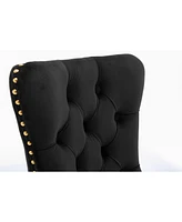 Slickblue High-End Modern Tufted Velvet Dining Chair with Solid Wood Frame, Contemporary Design