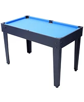 Slickblue 5-in-1 Multi-Game Table: Billiards, Air Hockey, Foosball, Ping Pong, & Basketball