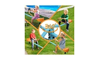 Slickblue Outdoor Kids Spinning Seesaw Sit-and-Spin Teeter Totter for Fun Play