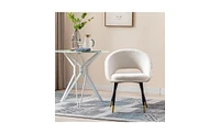 Slickblue Dining Chairs, Modern Dining Room Chair Accent Chair with Metal Legs for Living Room