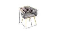 Slickblue Luxury Modern Velvet Single Sofa Chair Simple and Elegant Leisure Seating