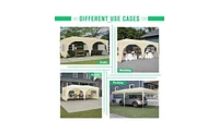 Slickblue Pop-Up Canopy Tent with 6 Sidewalls Portable Outdoor Shelter for Events and Parties