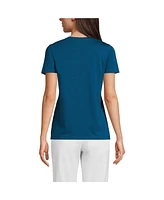 Lands' End Women's Relaxed Supima Cotton V-Neck T-Shirt