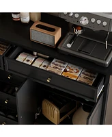 Homsee Gray Wooden Accent Storage Cabinet with Multi-Function