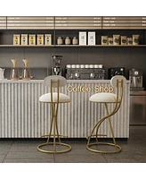 Upholstered Counter Height Bar Stools for Kitchen Island Set of 2, Stylish and Comfortable
