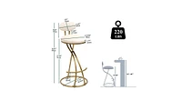 Upholstered Counter Height Bar Stools for Kitchen Island Set of 2, Stylish and Comfortable