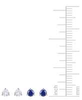 Lab Grown 2-Pc. Set Blue Sapphire (1/3 ct. t.w.) & White Stud Earrings Sterling Silver (Also available